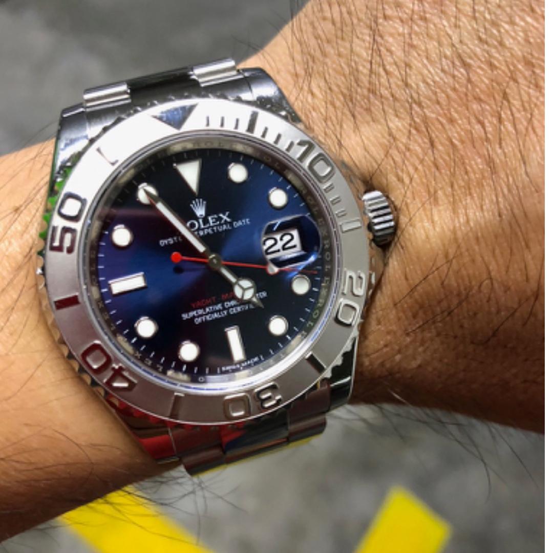 TAG HEUER ENTHUSIAST: ON THE WRIST: Rolex Yachtmaster Blue Dial 116622