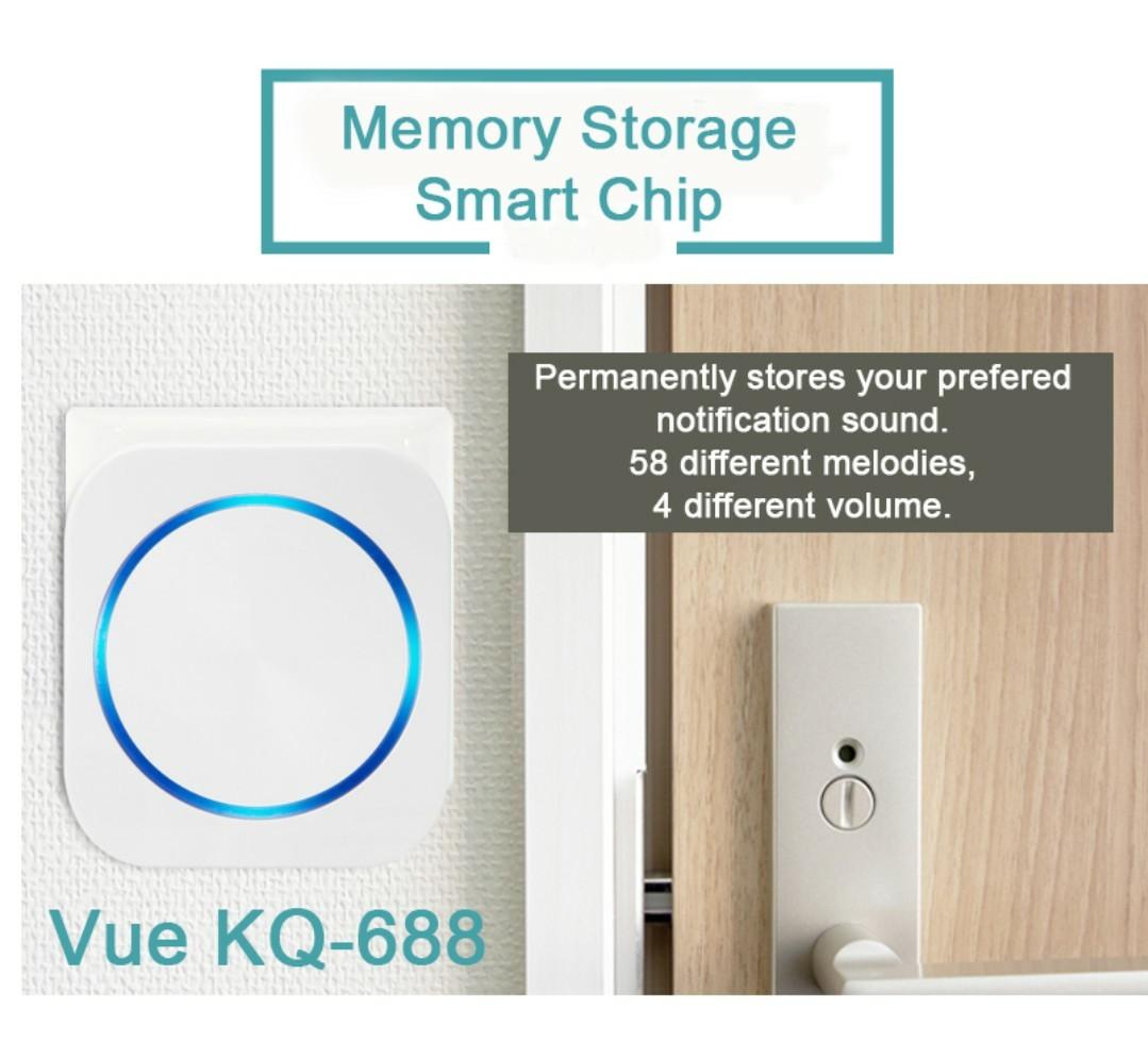 [SG version 3 Pin plug] Vue Doorbell Wireless Doorbell / Selfpower