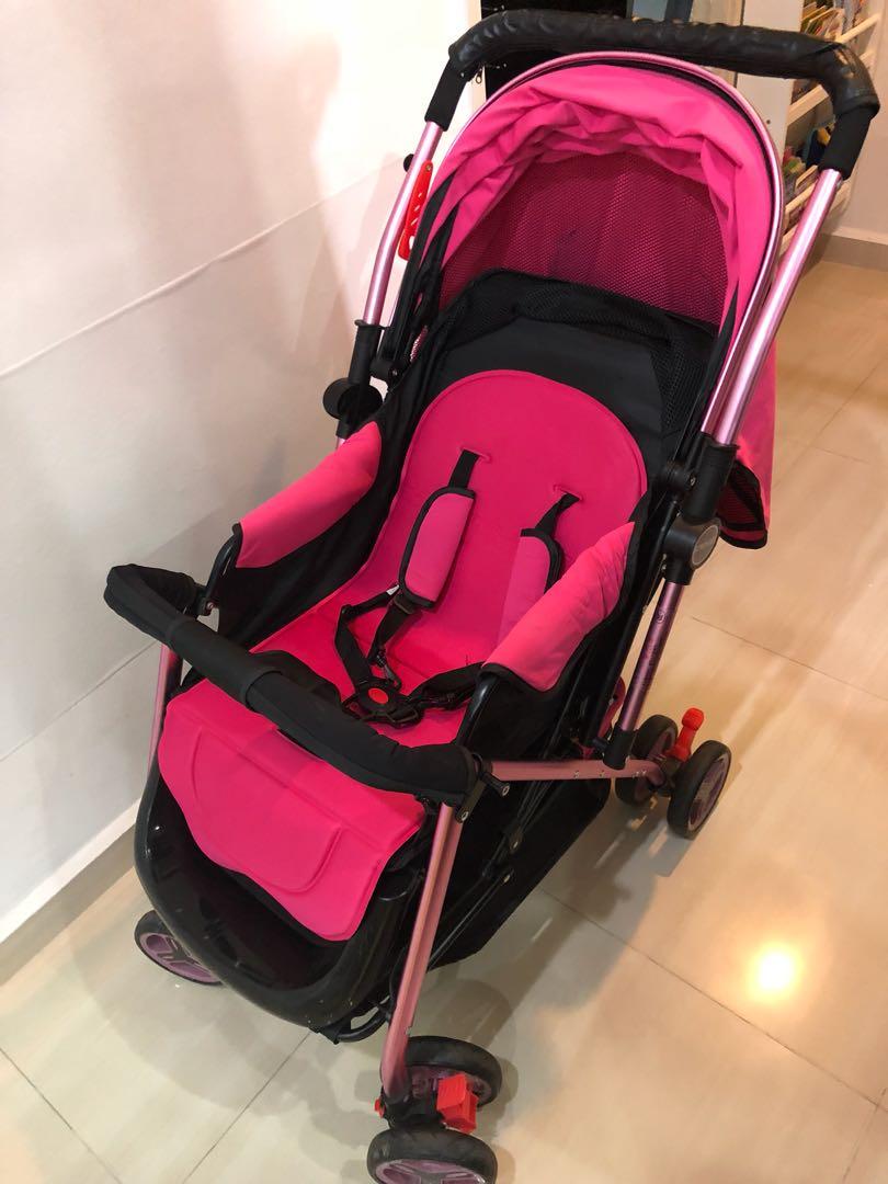 pink pram stroller