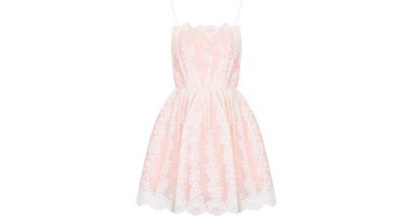 topshop pink lace dress