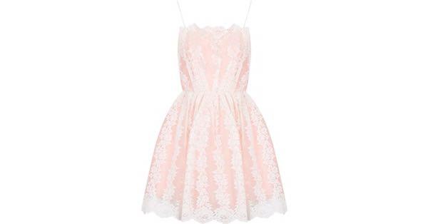 topshop pink lace dress