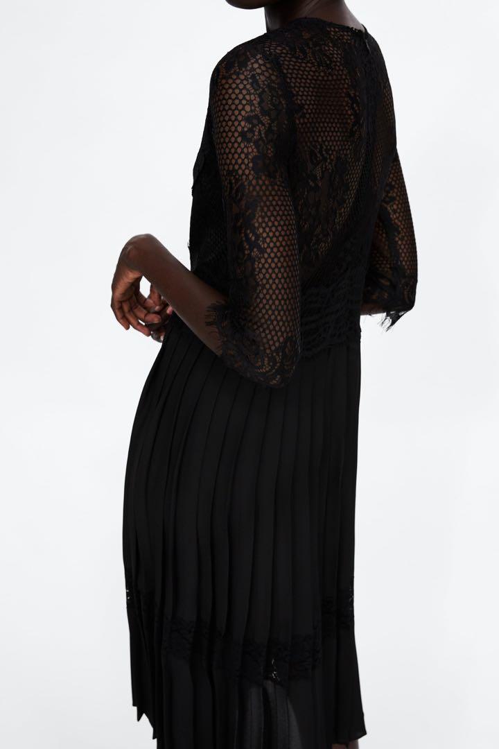 Zara black lace dress, Women's Fashion, Clothes on Carousell