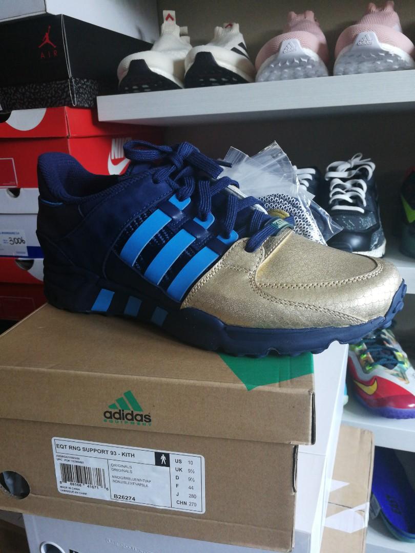 Adidas Eqt support 93 kith collab us10 Men s Fashion Footwear Sneakers on Carousell