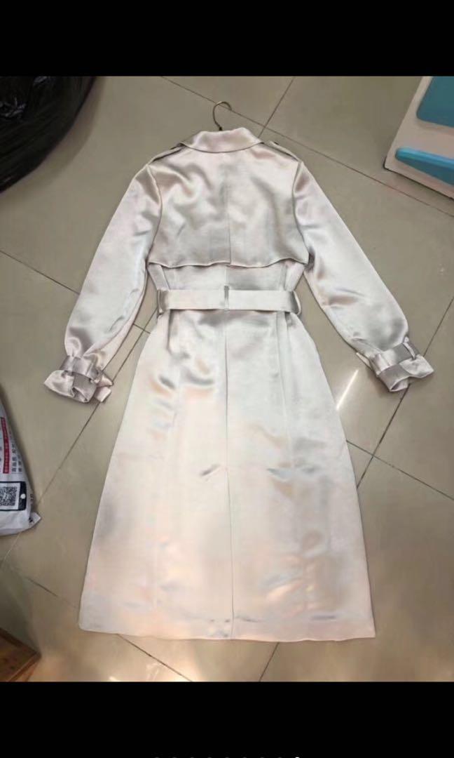 BNWT Authentic Alexis Jocasta Belted Champagne Trench Coat