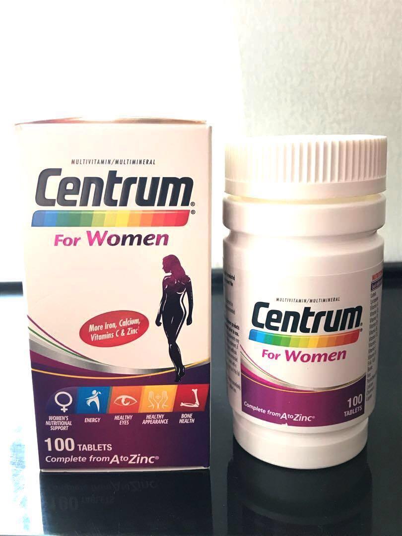 Centrum Multivitamin Multimineral For Women Complete From A To Zinc 100 Tablets Health Beauty Bath Body On Carousell