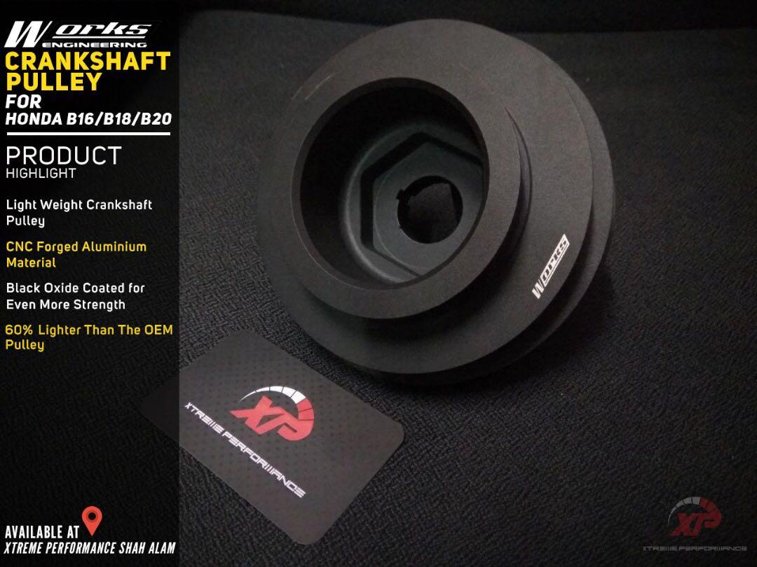 Crank pulley works engineering b16 b18 b20 eg ek ej, Auto Accessories