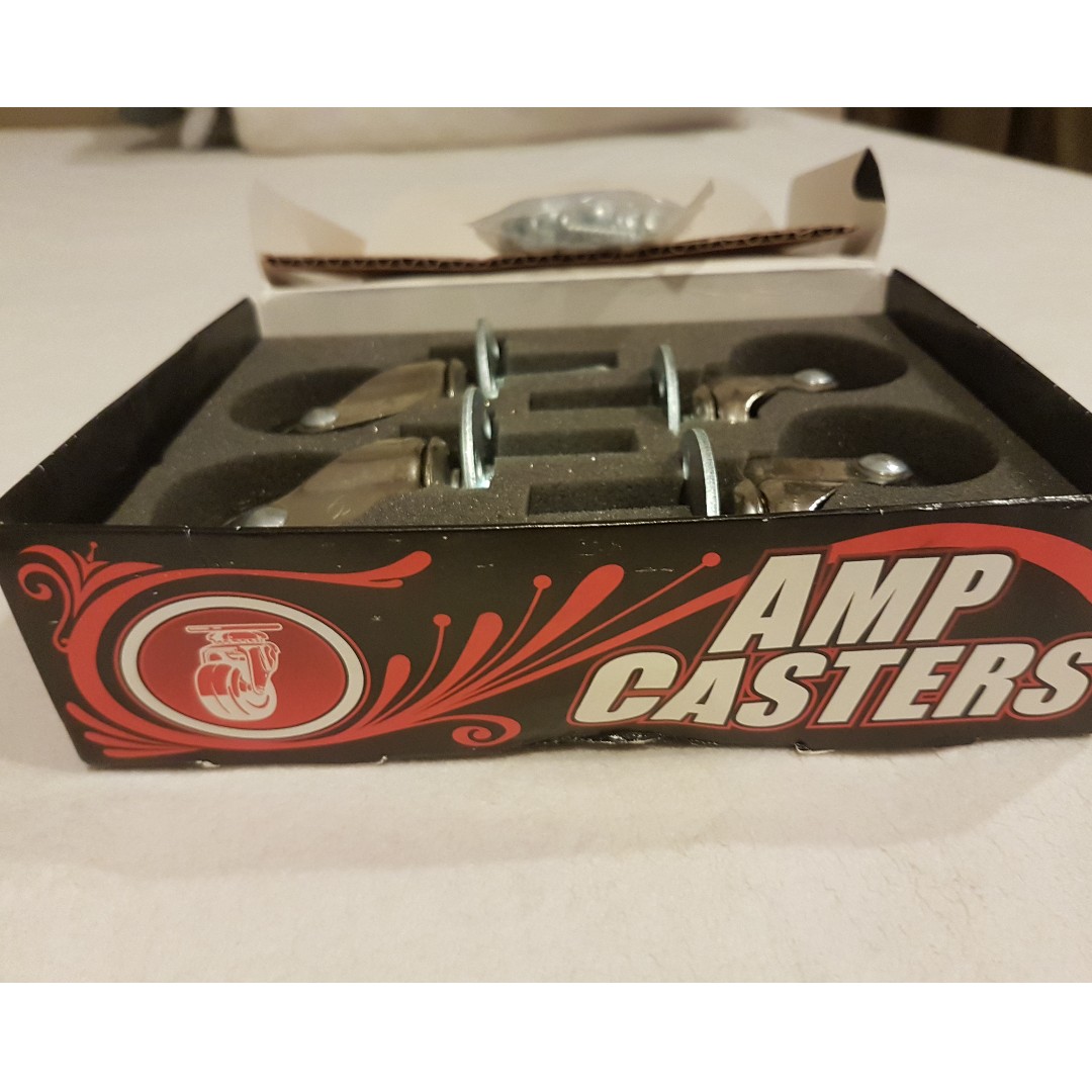 Ernie Ball Pop Out Amp Caster Set 4 Pack, Musik & Media, Aksesoris di