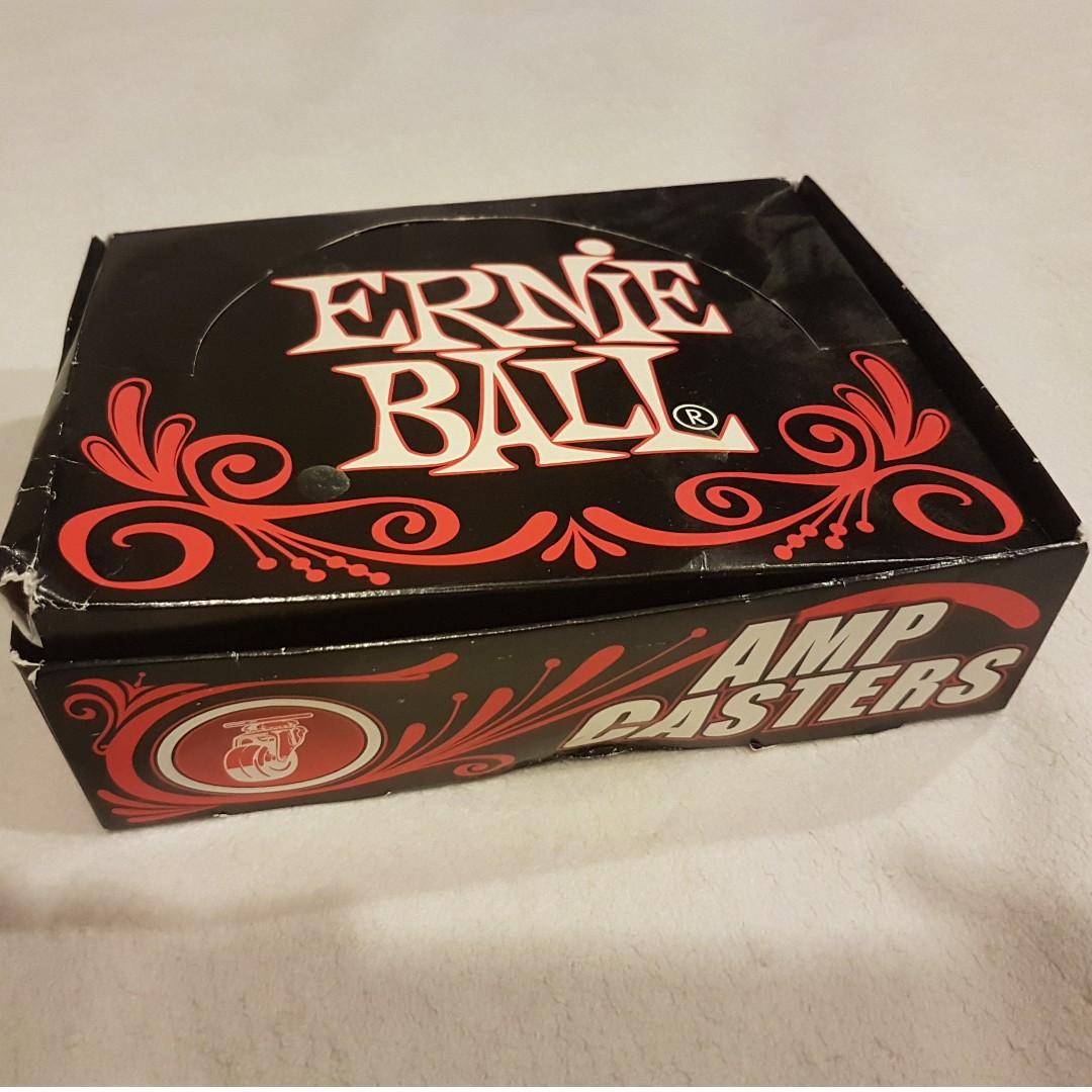 Ernie Ball Pop Out Amp Caster Set 4 Pack, Musik & Media, Aksesoris di