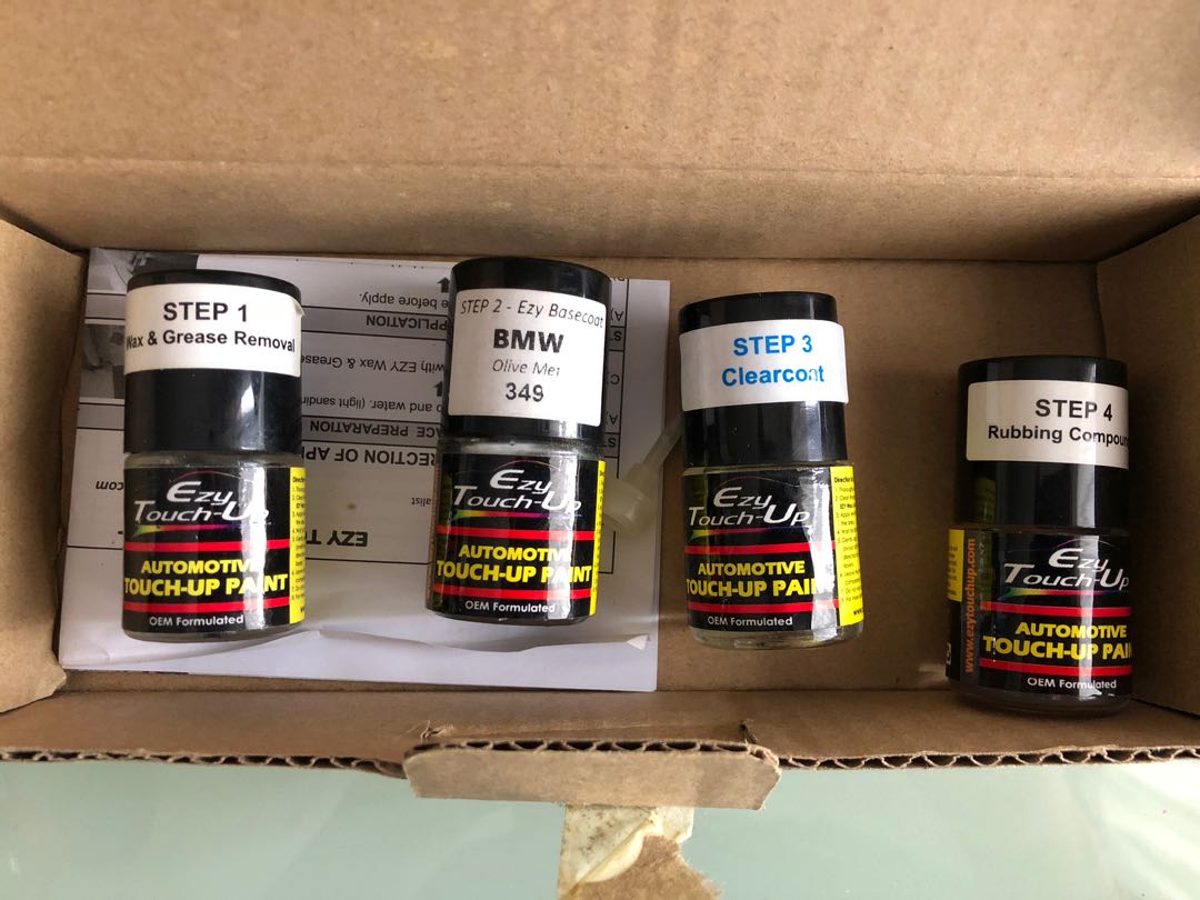 Ezy Touch Up Paint Bmw Olive Metallic 349 Car Accessories Accessories On Carousell
