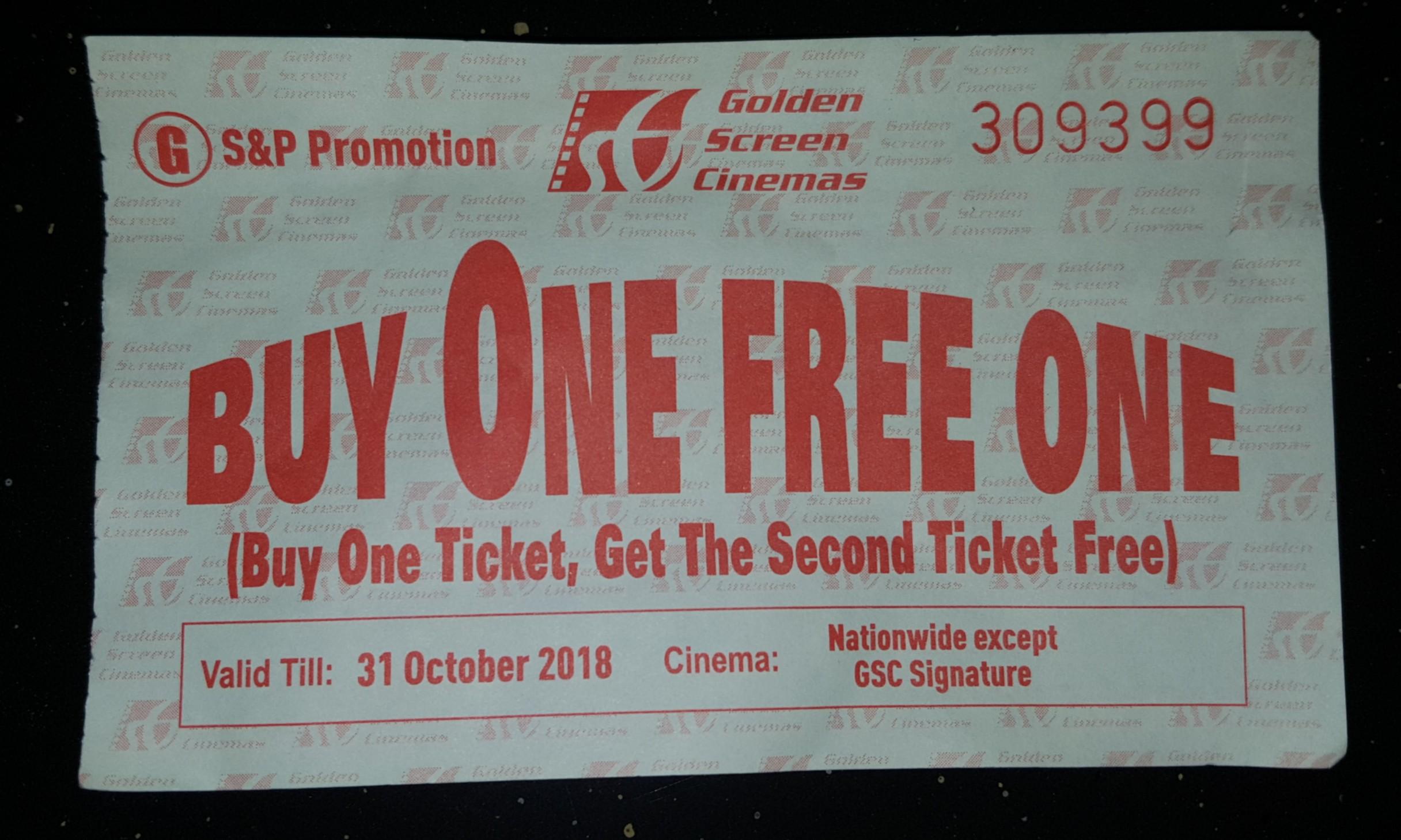 Gsc Buy 1 Free 1 Movie Ticket Voucher Tickets Vouchers Gift Cards Vouchers On Carousell