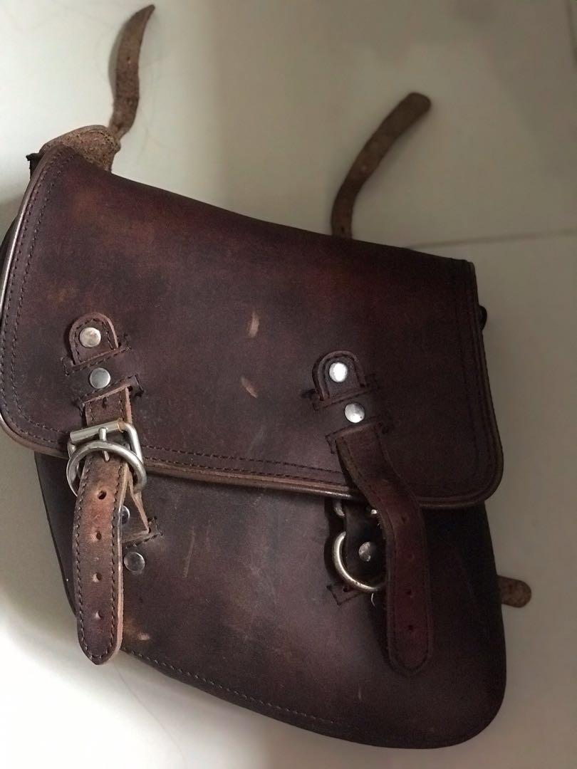 Harley Davidson La Rosa left side solo saddle bag Rustic Brown