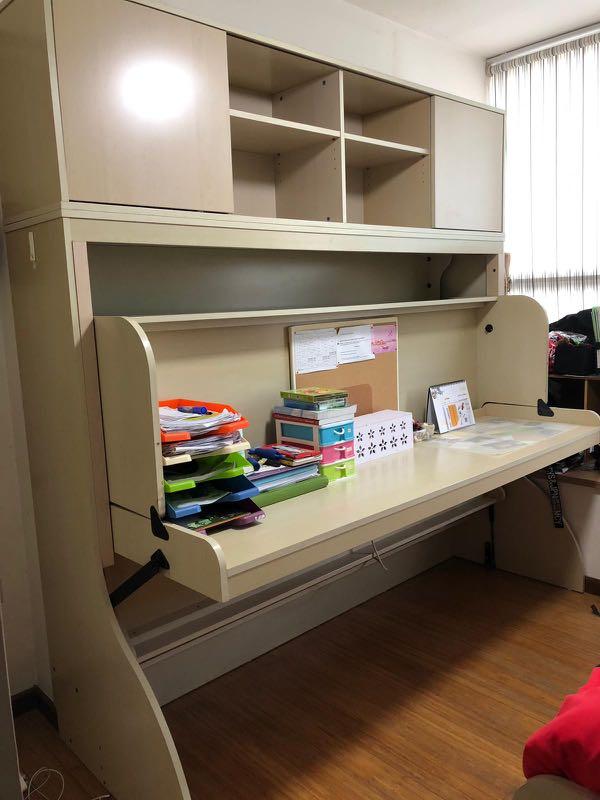 Hidden Bed And Studying Desk Combo For Sale Furniture Beds Mattresses On Carousell