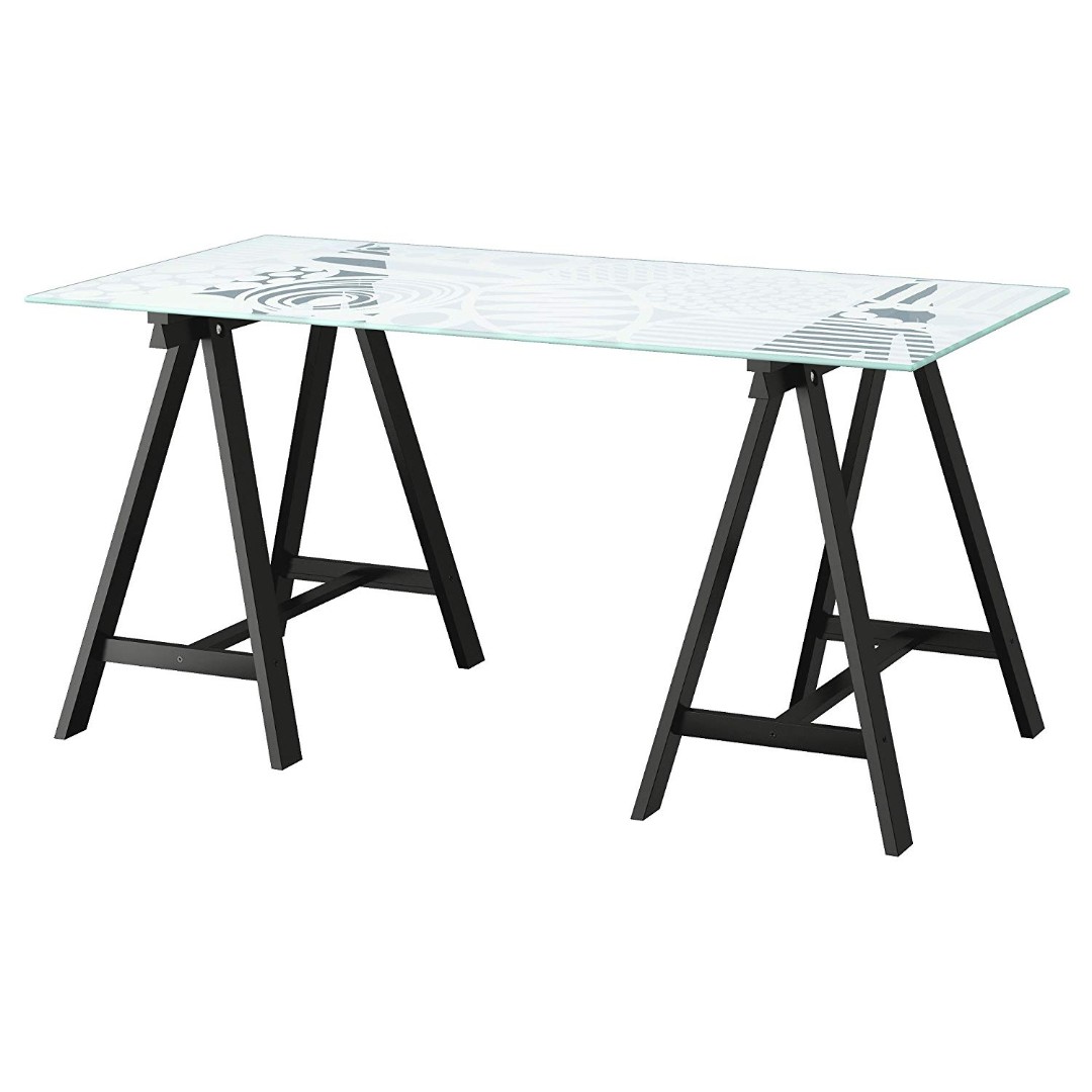 Ikea vika glasholm glass hot sale desk