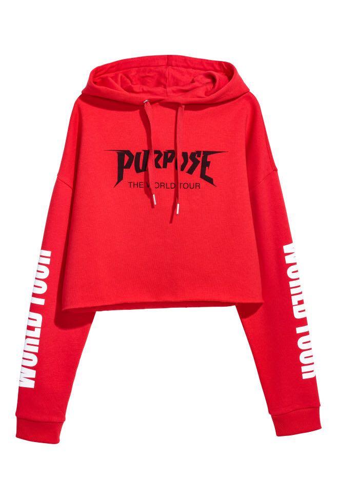 Purpose tour hoodie red hot sale