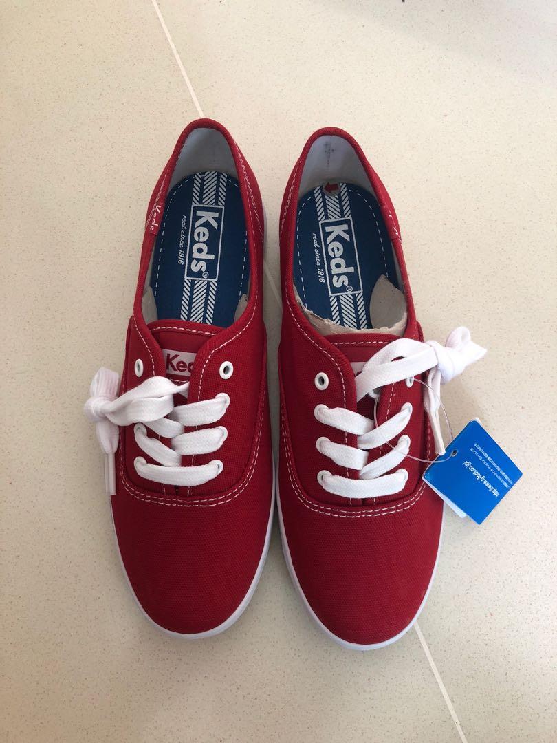 Keds Red Sneakers Women s Fashion Footwear Sneakers on Carousell