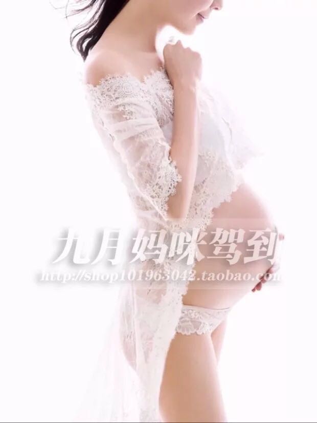 Lace Maternity Gown Dress Photoshoot Womens Fashion Clothes
