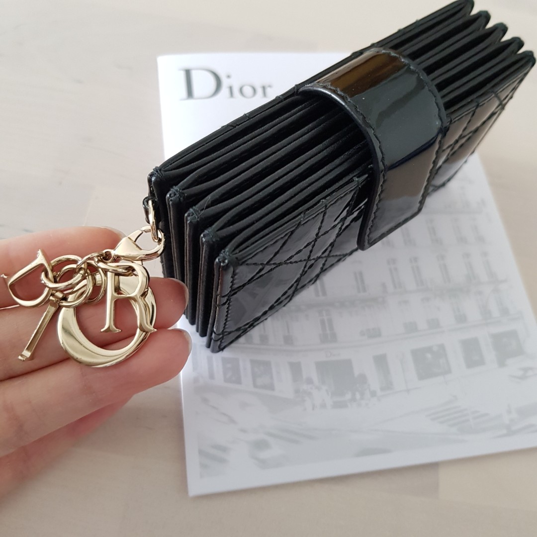 Lady Dior 5-Gusset Card Holder Medium Tan Cannage Lambskin