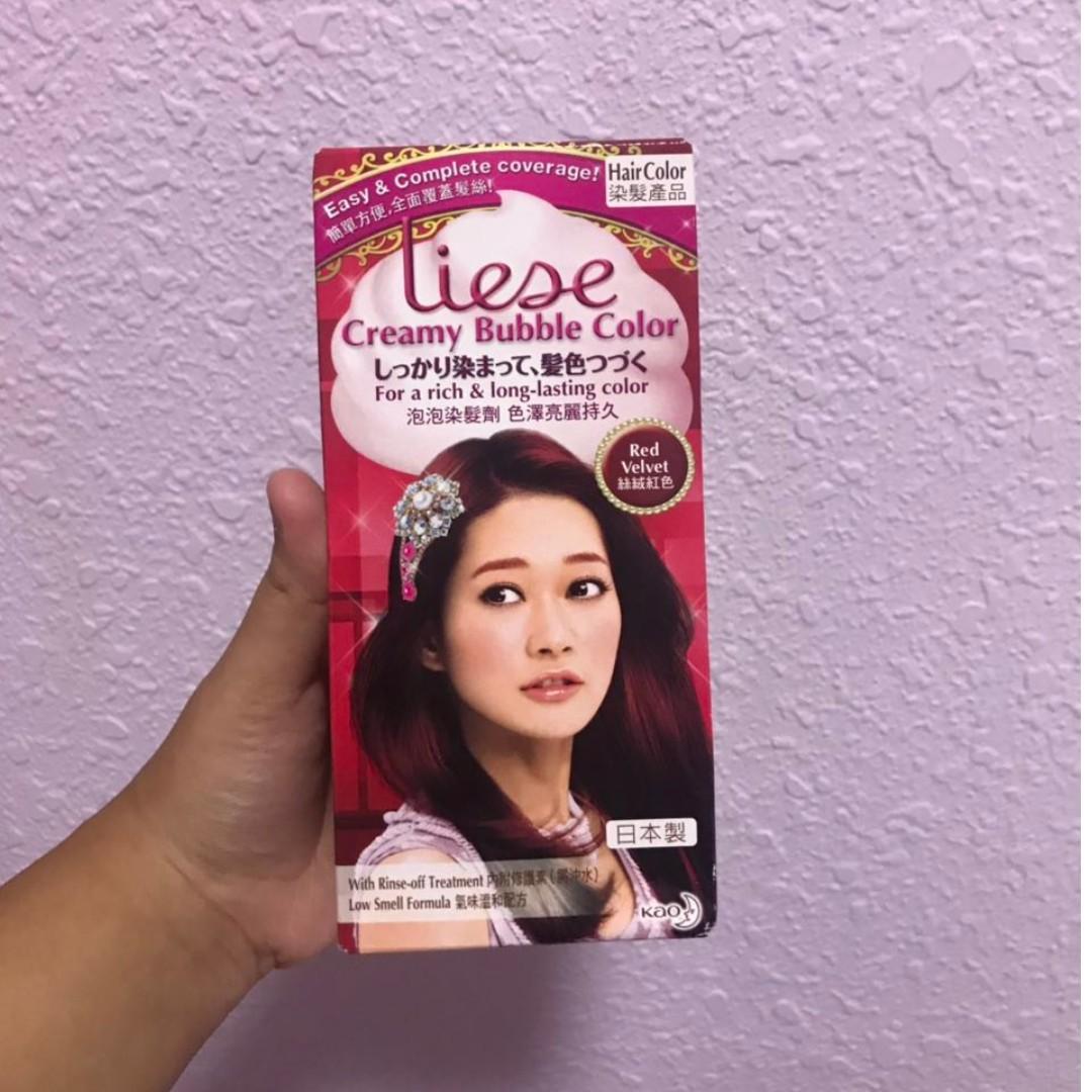 Liese Red Velvet Bubble Hair Dye, Beauty & Personal Care, Hair on Carousell