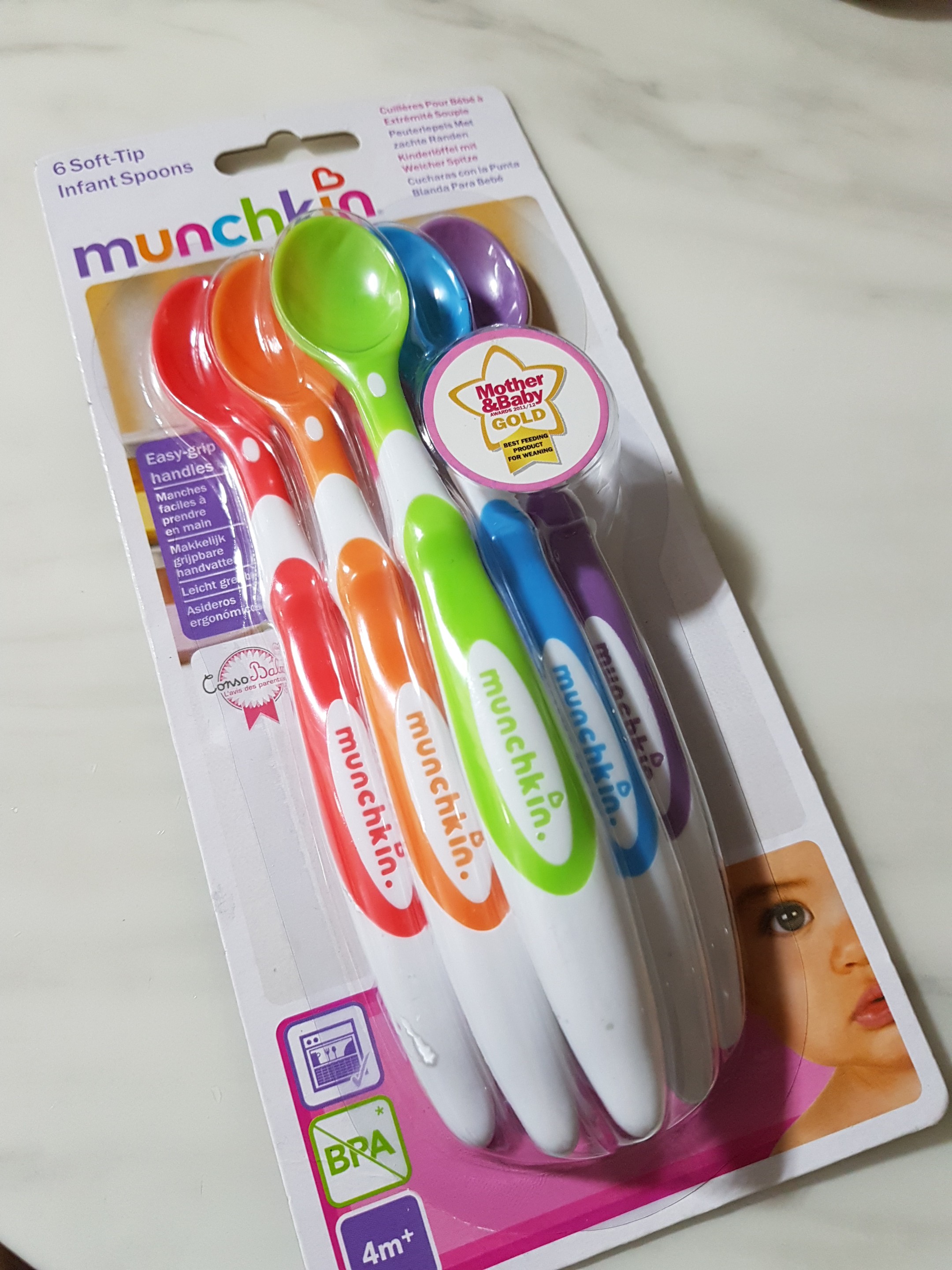 munchkin soft tip infant spoons 6 pack