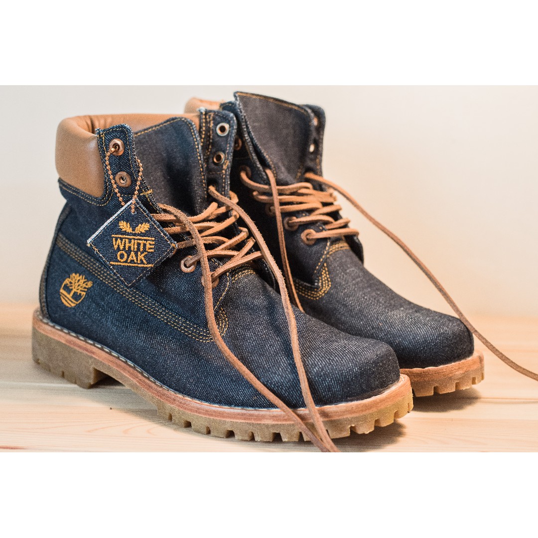 denim timberland boots