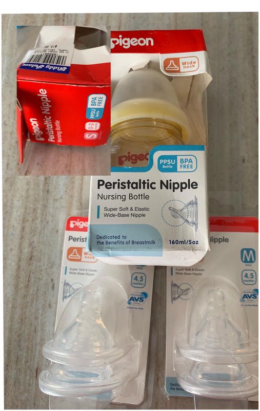 pigeon bottle peristaltic nipple