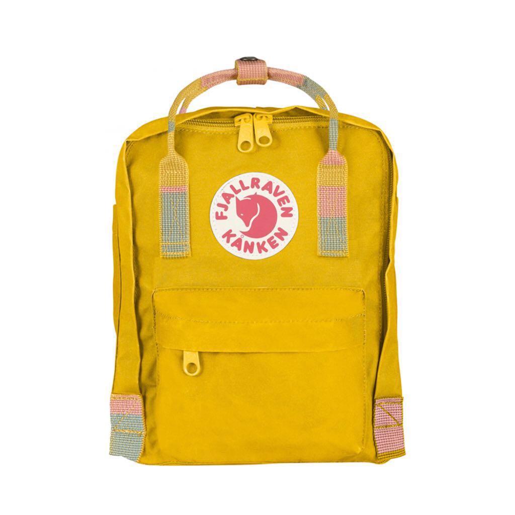 kanken mini warm yellow random blocked