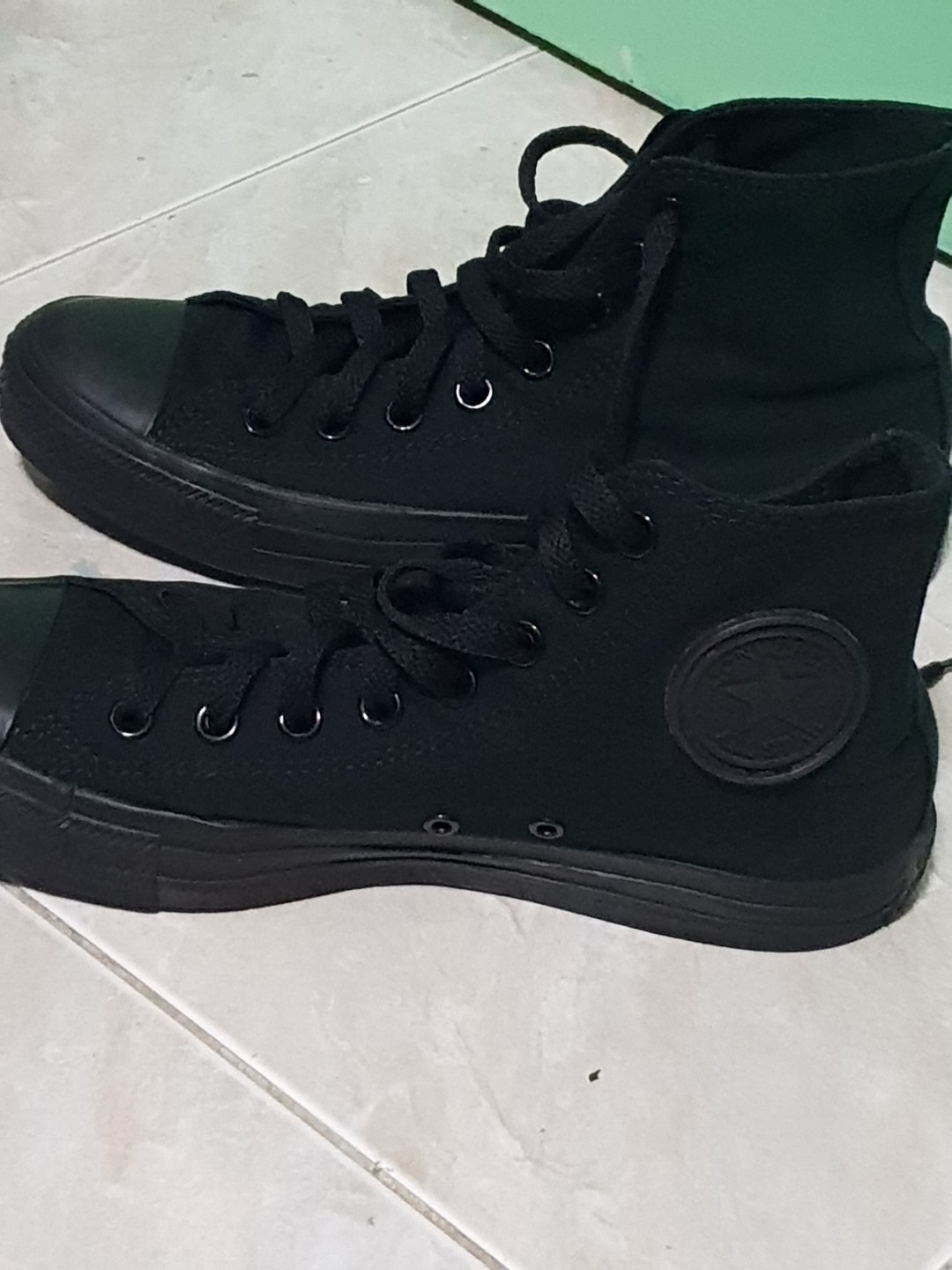 black high cut shoes