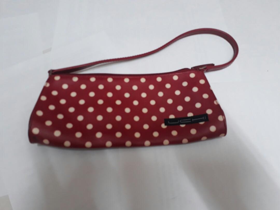 Red Polka dot bag Women s Fashion Bags Wallets Shoulder Bags
