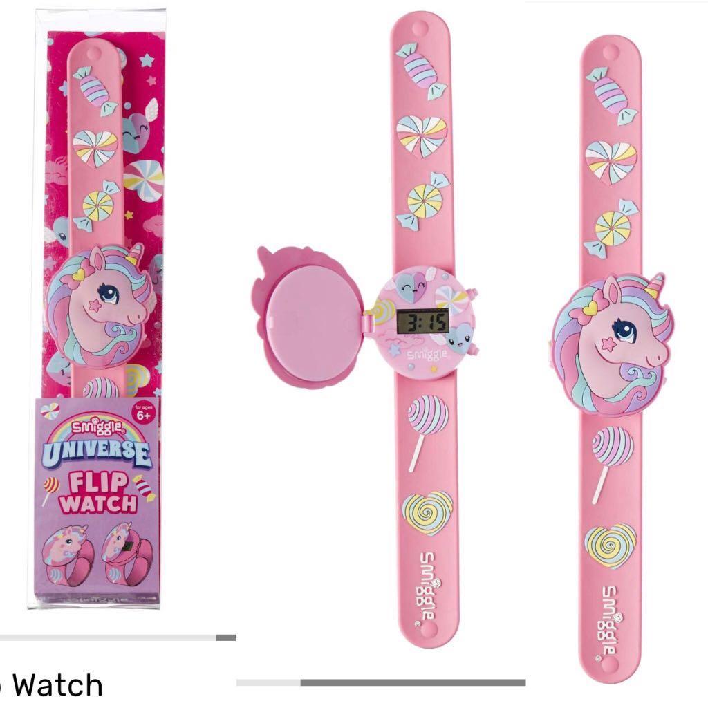 Sale Authentic Smiggle Universe Flip Watch Unicorn Design Babies Kids Babies Kids Fashion on Carousell