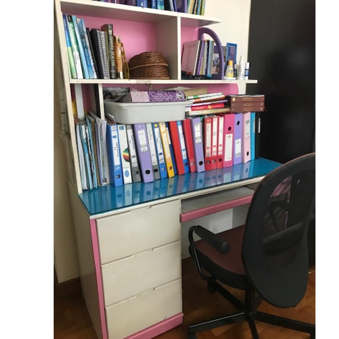 Study Table With Book Cabinet Furniture Tables Chairs On Carousell