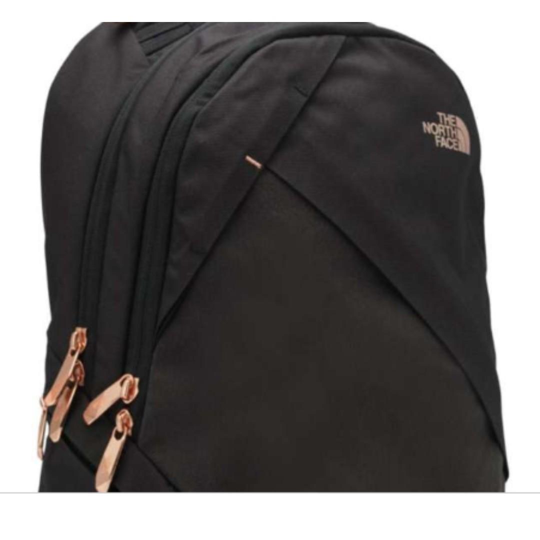 north face isabella backpack black and rose gold