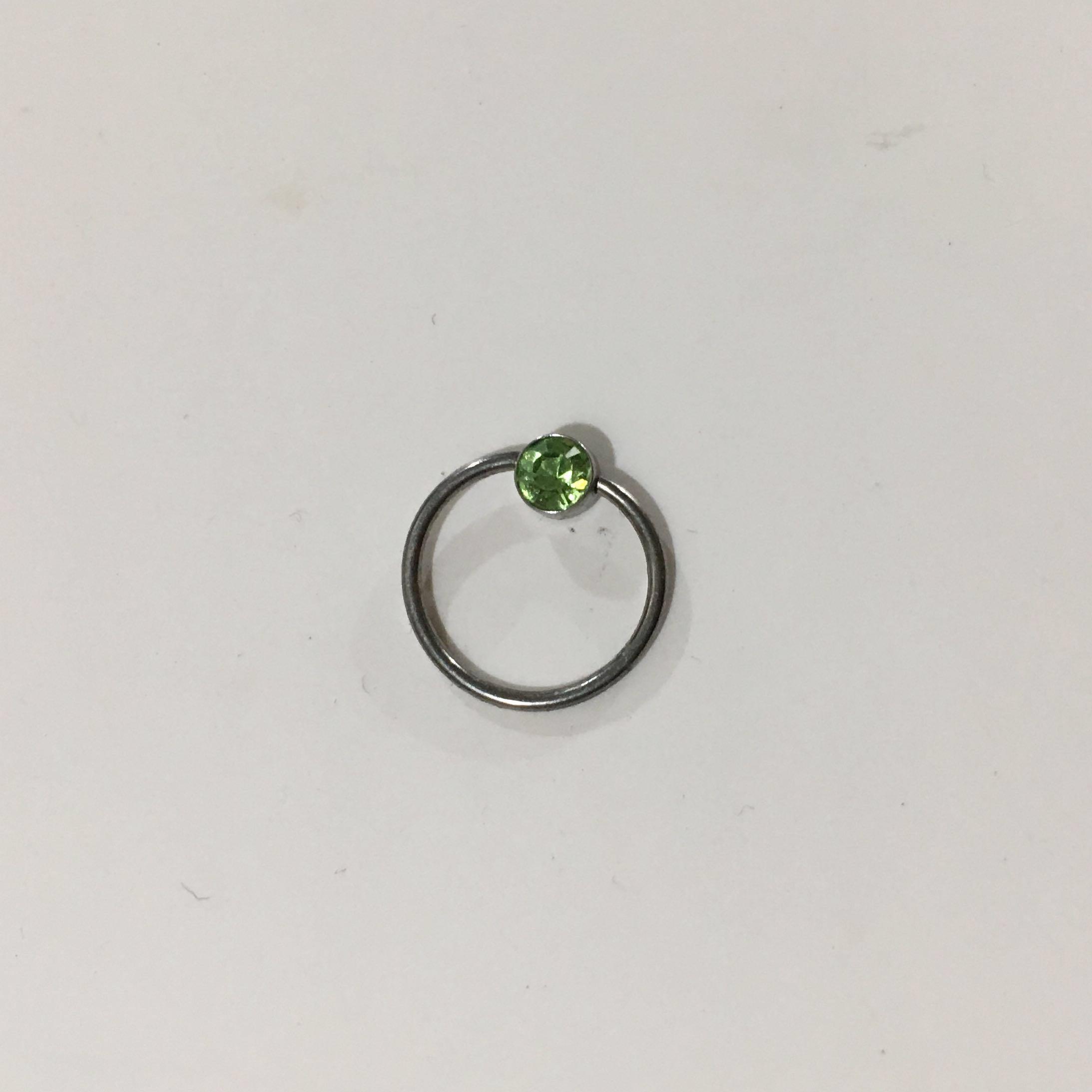 Titanium Helix Ring With Gem Women S Fashion Jewellery Earrings On Carousell