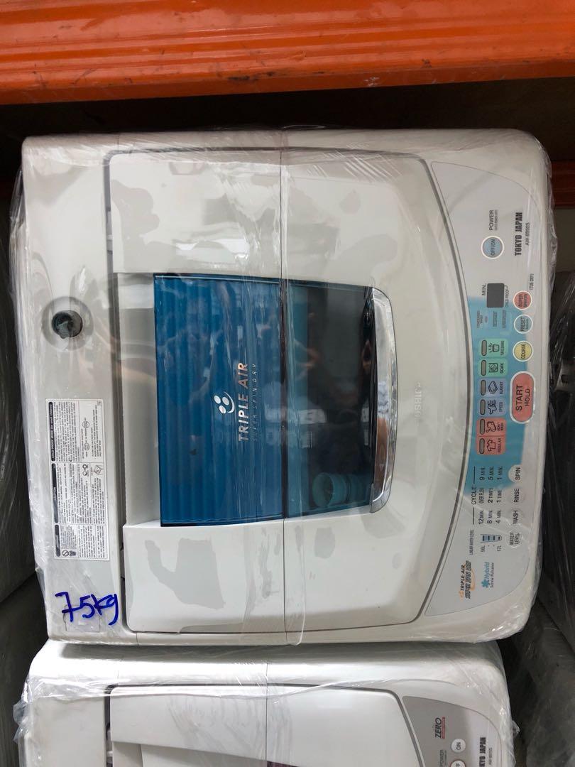 Toshiba washing machine 7.5kg AW8950S, TV & Home Appliances, Washing