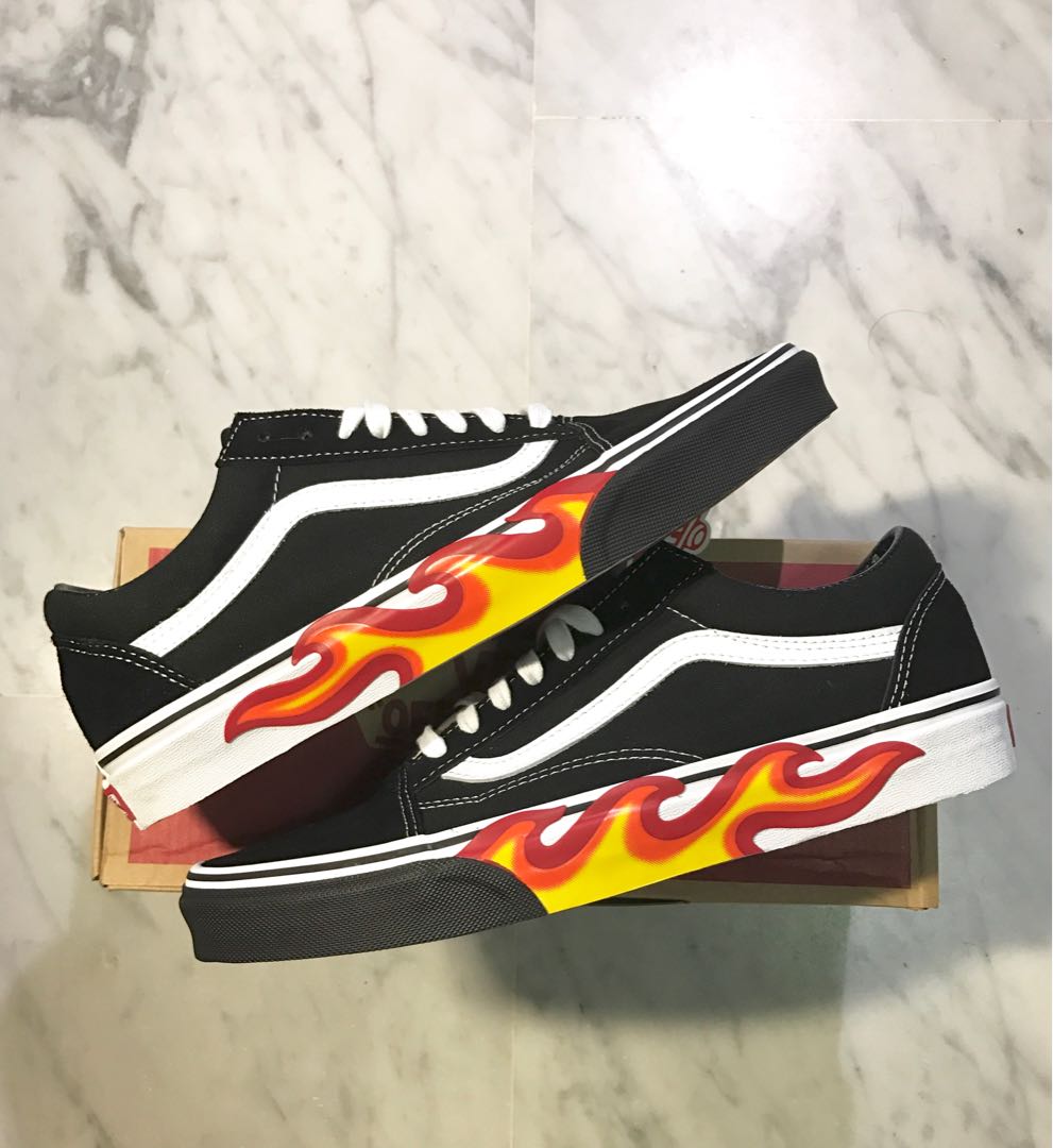 Vans old skool flame cut out US9, Men's 