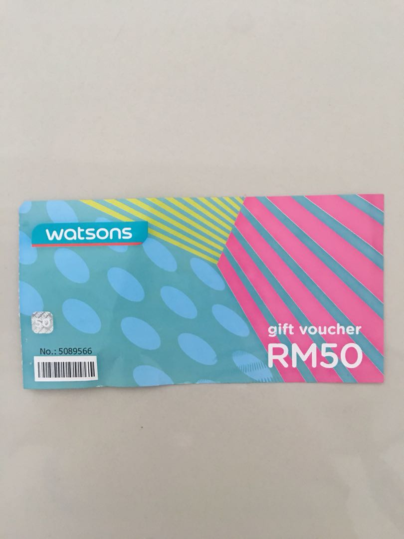 Watson Gift Voucher RM50, Tickets & Vouchers, Vouchers on Carousell