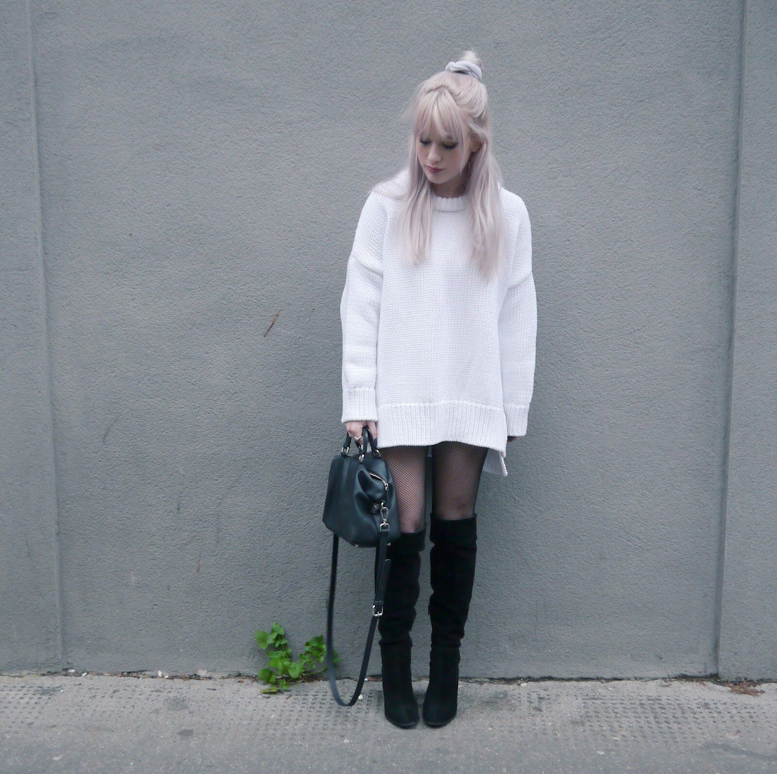 zara white jumper dress