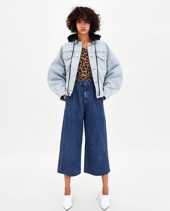 zara jeans culottes
