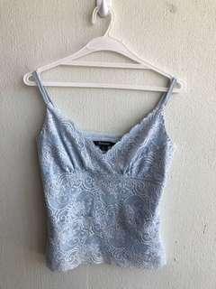 Rockmama Lacey Baby Blue Cami Sleeveless Singlet Top #HALLOWEEN50