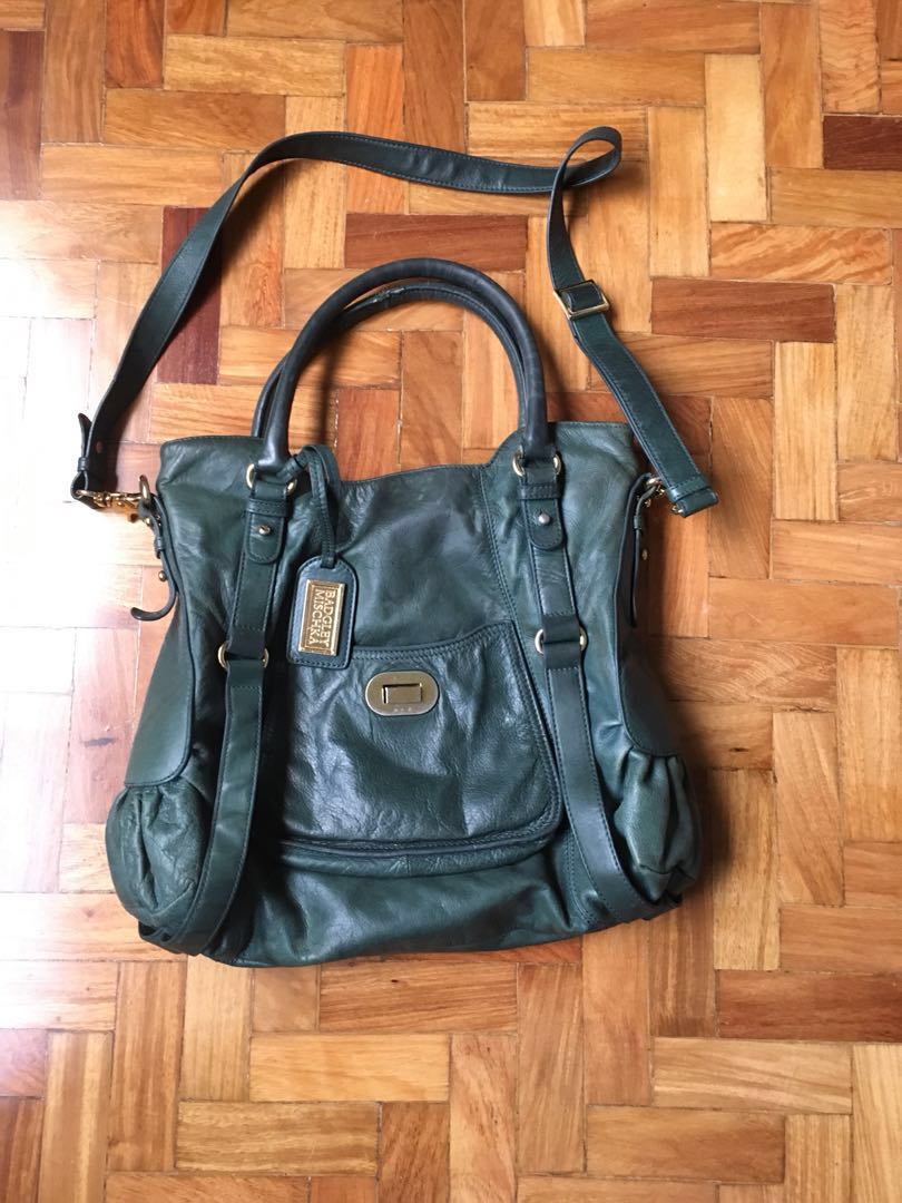 badgley mischka leather bag