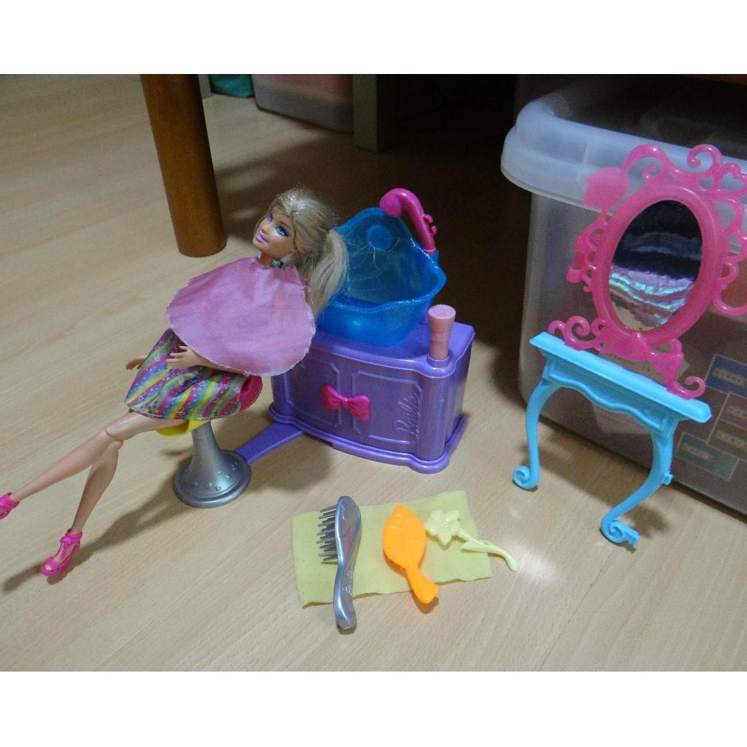 barbie hairtastic colour and wash salon