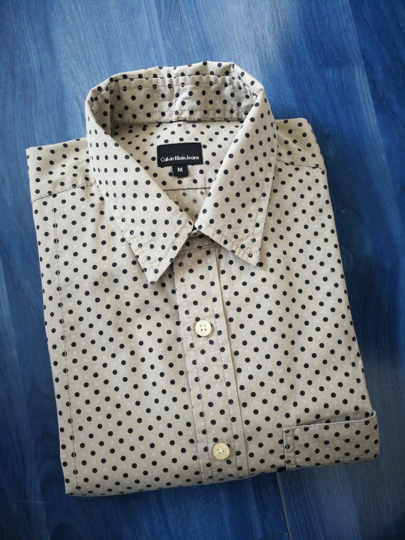calvin klein polka dot top