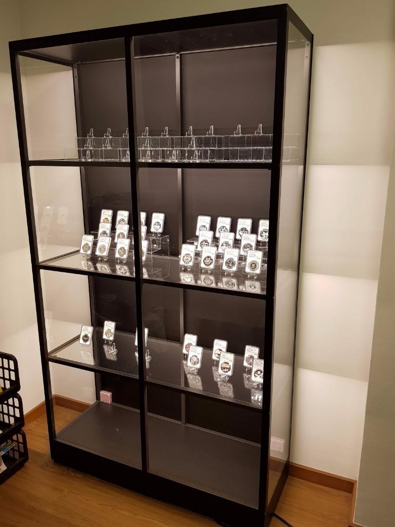 Chezrich Acrylic Glass Display Cabinet Furniture Shelves