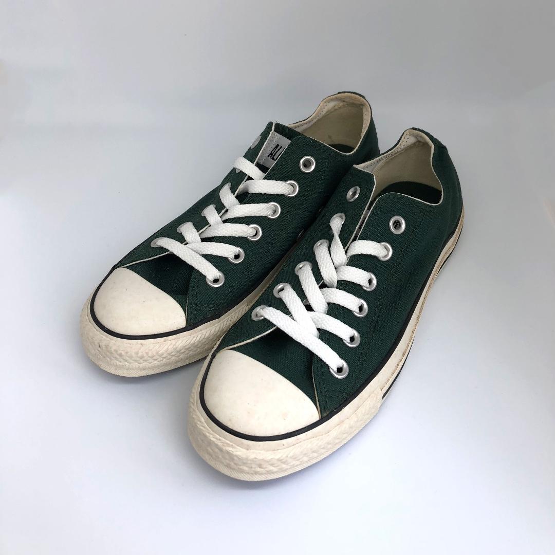 Dark green converse low tops discount
