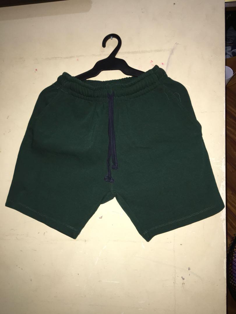 Dark green sweat shorts