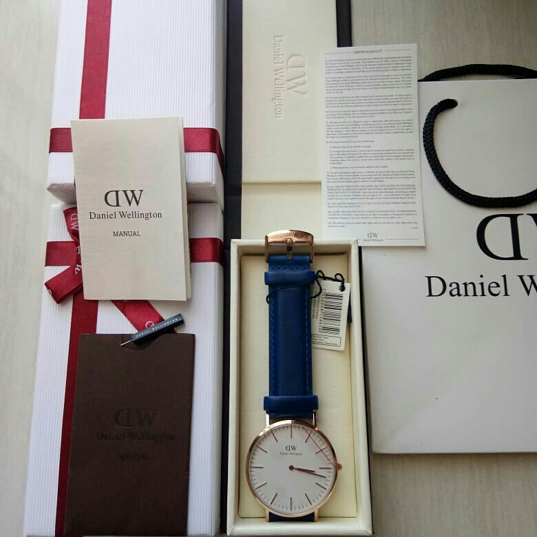 Dw Classic Somerset Leather Strap Fesyen Pria Jam Tangan di