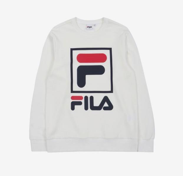 Fila Heritage F Box Logo Sweatshirt WHITE