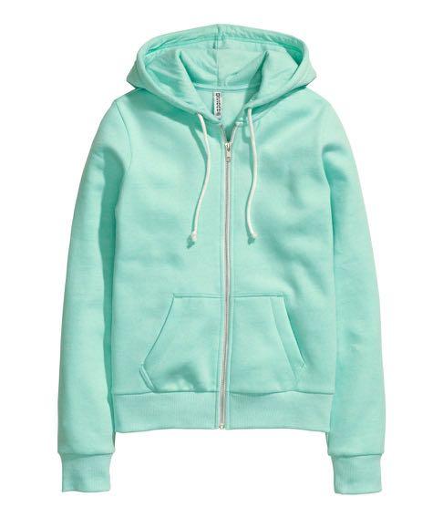 h and m green hoodie