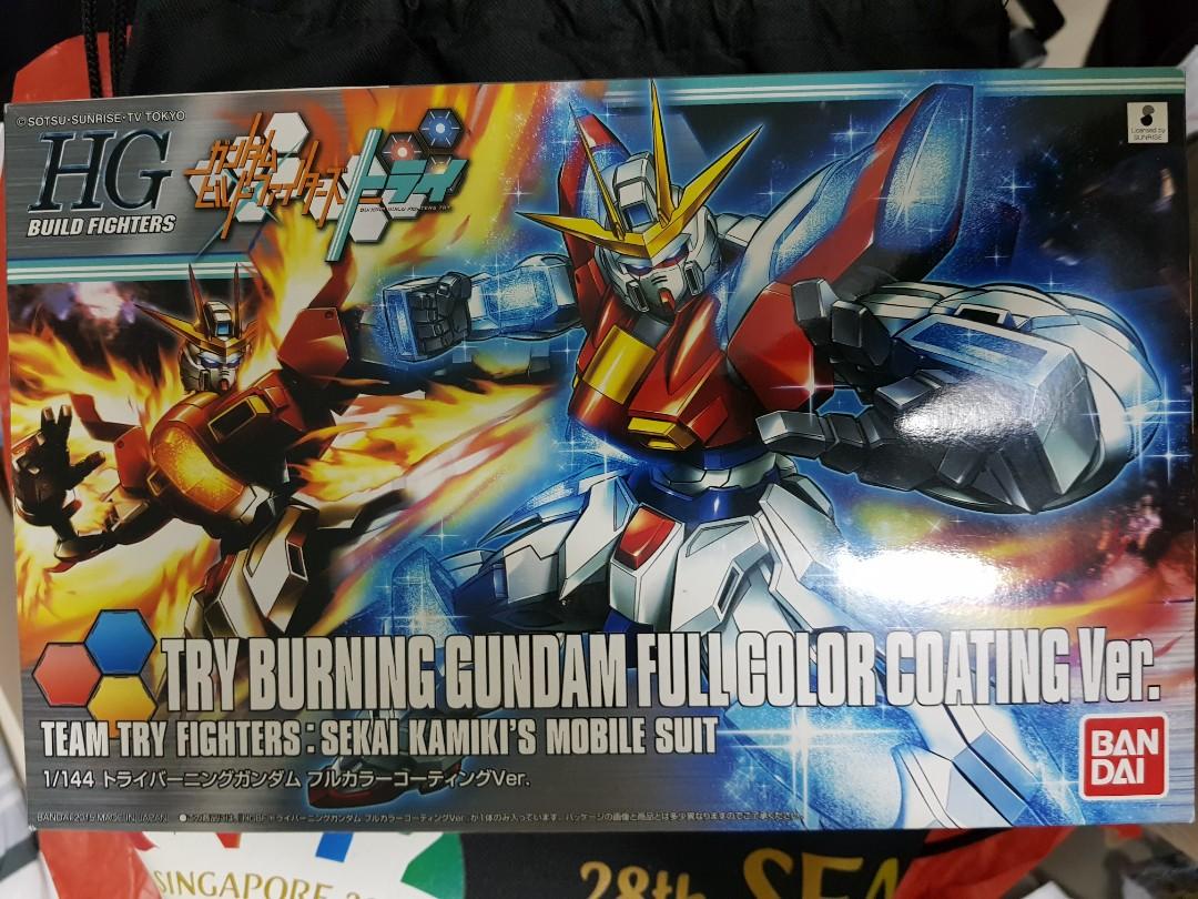 Hg Try Burning Gundam Full Color Coating Version Toys Games Others On Carousell