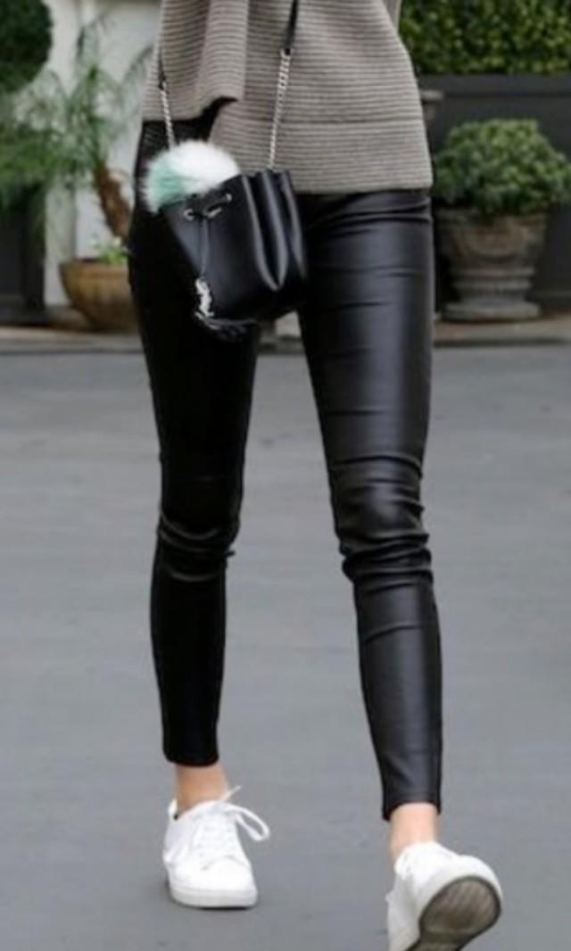h&m leather pants