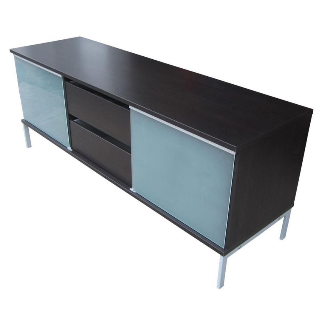 Ikea Besta Tv Bench With Glass Doors And Glass Shelves Furniture Tables Chairs On Carousell